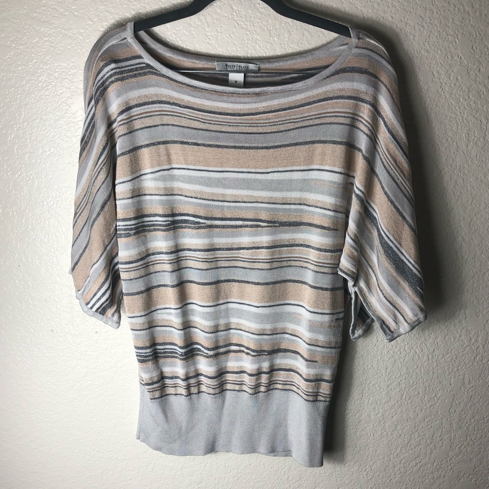 WHBM Metallic Tunic Sweater